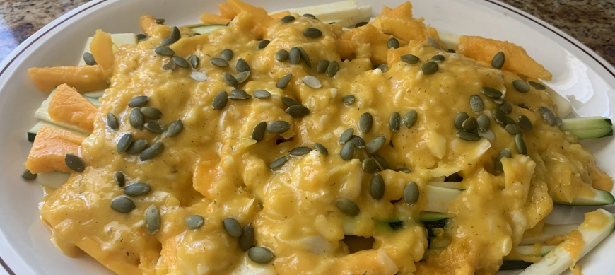 Ensalada de calabacín y mango