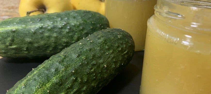 Mermelada de pepino y manzana