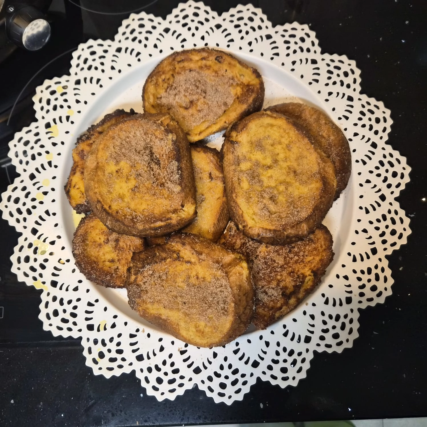 Torrijas cremosas y ligeras en Thermomix® (Varoma + freidora de aire)