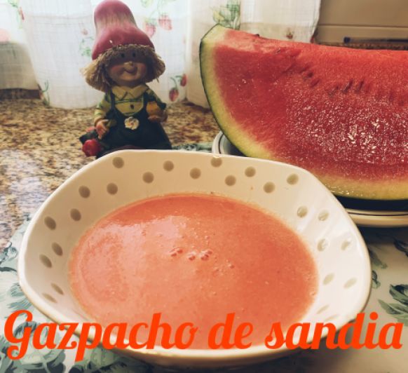Gazpacho de sandia ( sencillo)