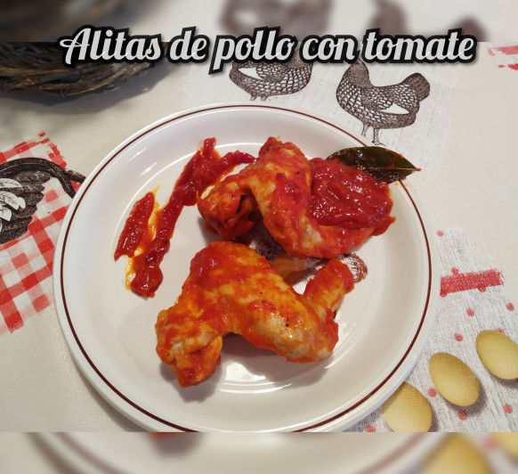 Alitas de pollo con tomate