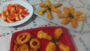 Fingers de Merluza con salsa de tomate sin gluten, sin lactosa, sin huevo con Thermomix®